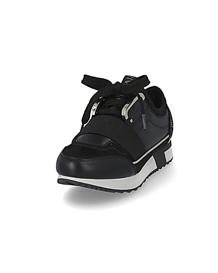 360 degree animation of product Girls elasticated runner trainers frame-2