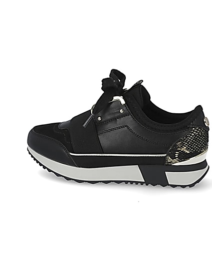 360 degree animation of product Girls elasticated runner trainers frame-7