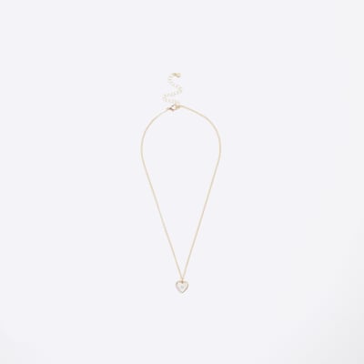 Girls Gold Heart Necklace