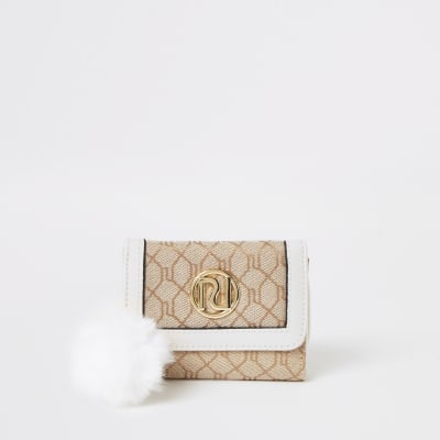 river island gold purse