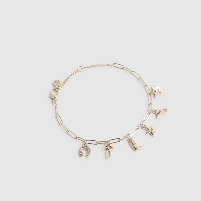 Girls Gold Rodeo Charm Bracelet