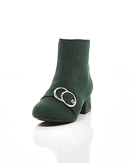 360 degree animation of product Girls green double circle RI boots frame-2
