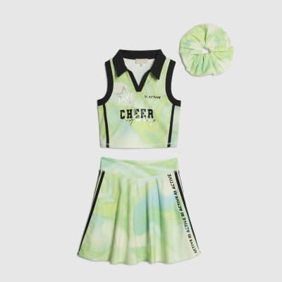 Girls Green RI Active Abstract Skirt Set
