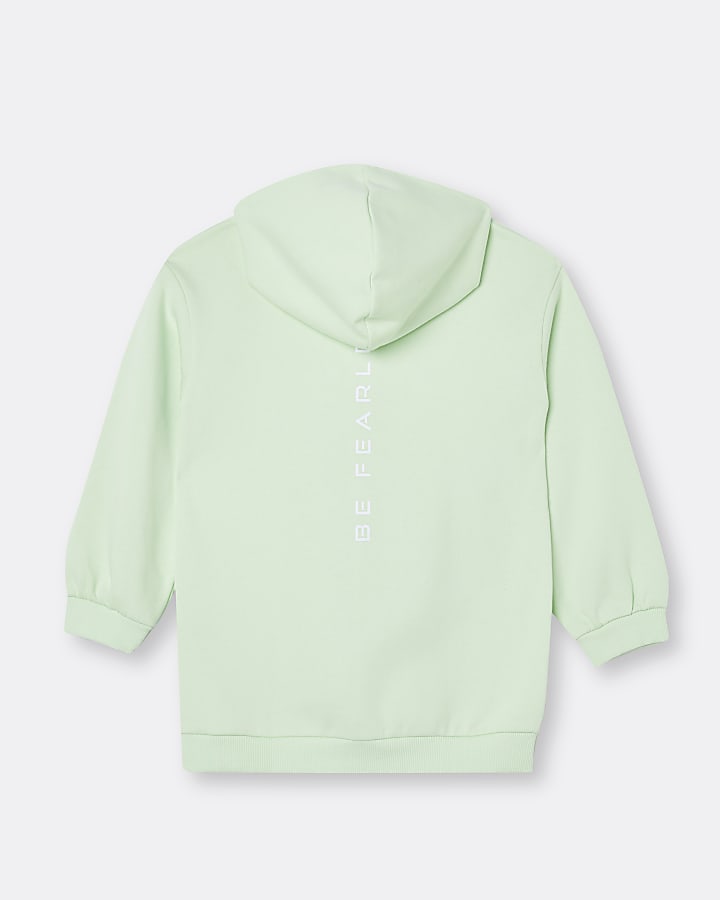 Girls green RI Active zip through hoodie