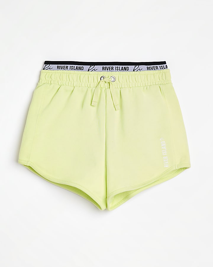 Girls green RI waistband Shorts