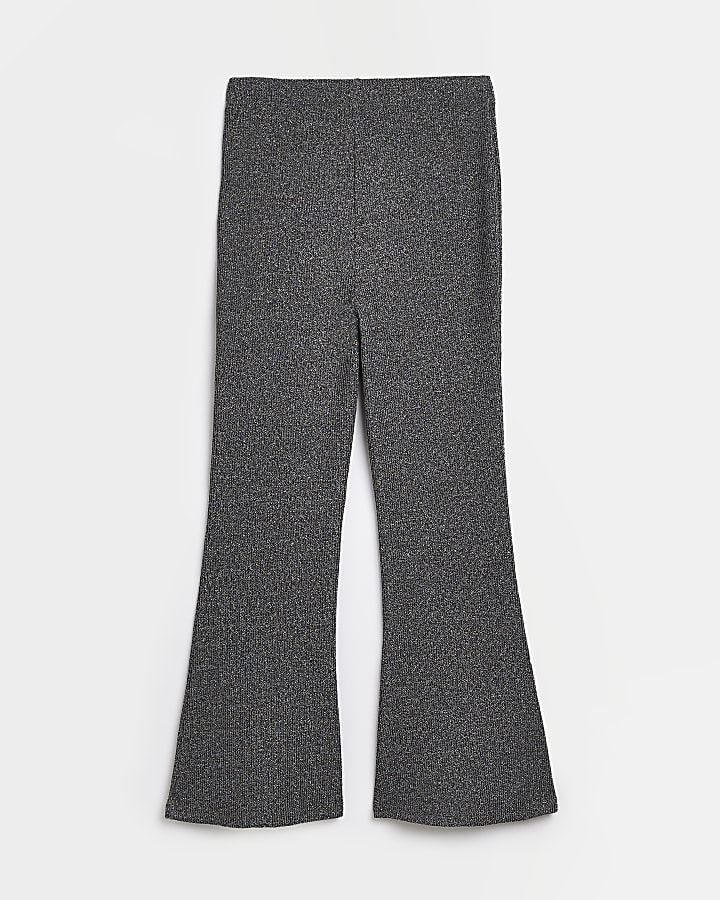 Girls grey flared trousers