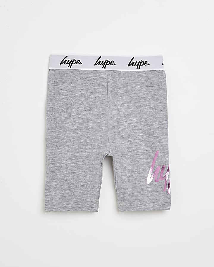Girls grey HYPE cycling shorts