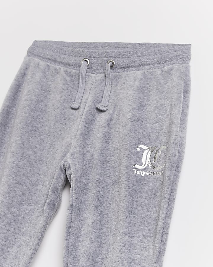 Girls grey Juicy Couture wide leg joggers