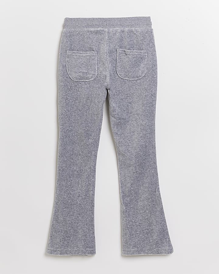 Girls grey Juicy Couture wide leg joggers