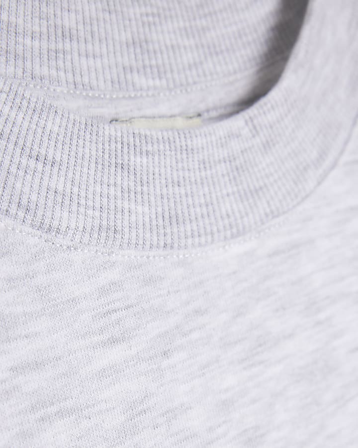 Girls grey printed logo sweatshirt