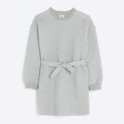 Girls grey jumper clearance dress