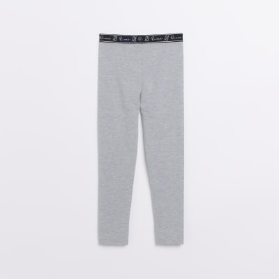 Girls Grey RI branded Leggings