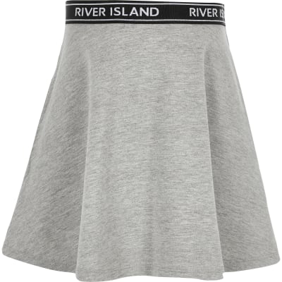 Girls grey skater skirt