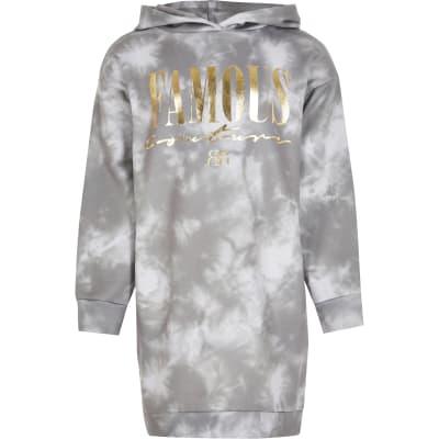 grey tie dye hoodie