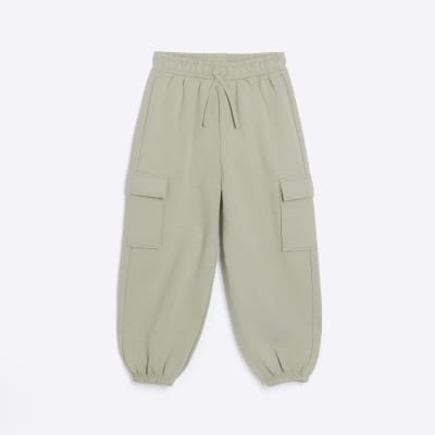 Girls Khaki Cargo Joggers River Island