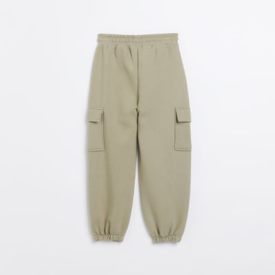 Girls Khaki Cargo Pocket Joggers River Island