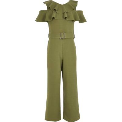 river island khaki jumpsuit