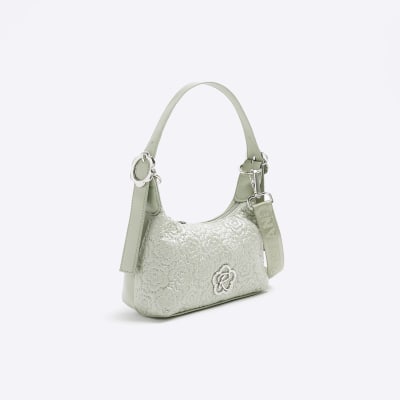 River island khaki hot sale slouch bag