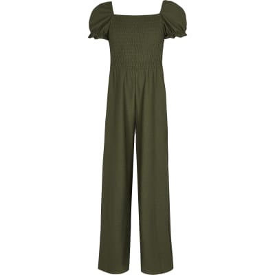 river island khaki jumpsuit