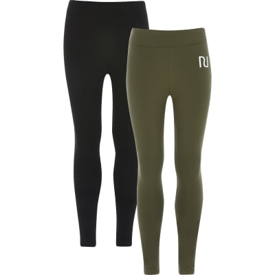 girls khaki leggings