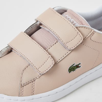 girls pink lacoste trainers