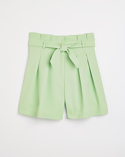 Girls lime paperbag shorts
