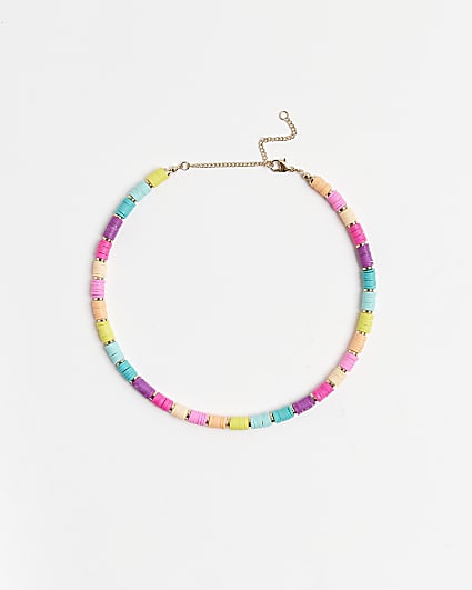 Girls multi coloured beaded necklace