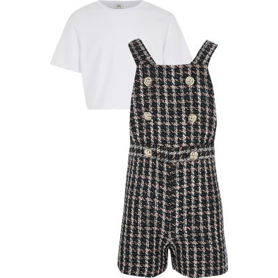 girls navy playsuit