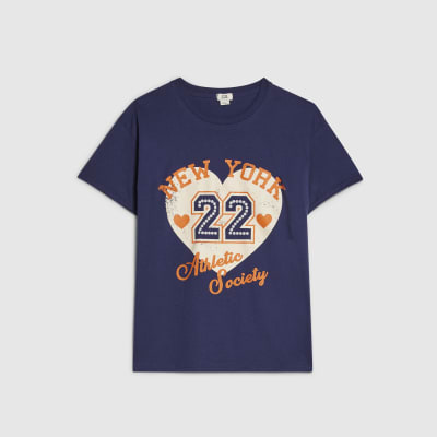 Girls Navy New York 22 T-Shirt