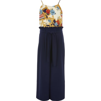 scarf printed jumpsuit