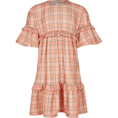 river island check shirt dress