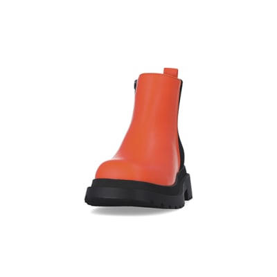 chelsea boots orange