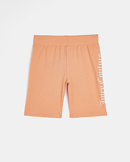 Girls orange neon Juicy Couture shorts