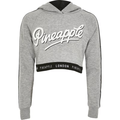 pineapple cropped hoodie