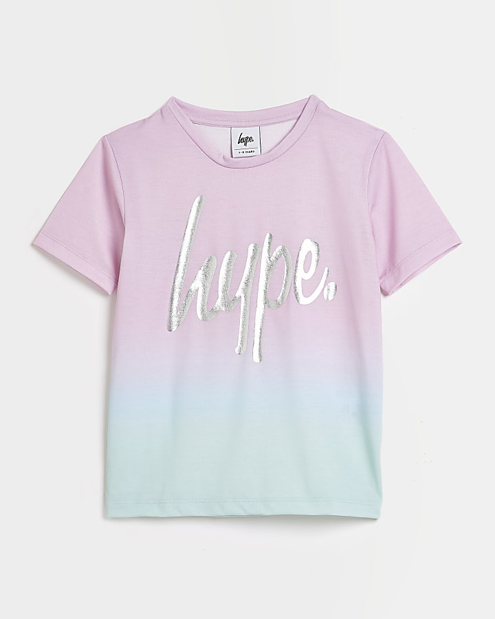Girls pink & blue HYPE t-shirt