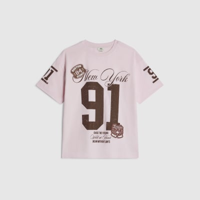 Girls Pink 91 New York T-Shirt