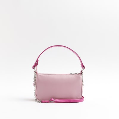 Girls Pink Barbie Diamante Shoulder Bag | River Island