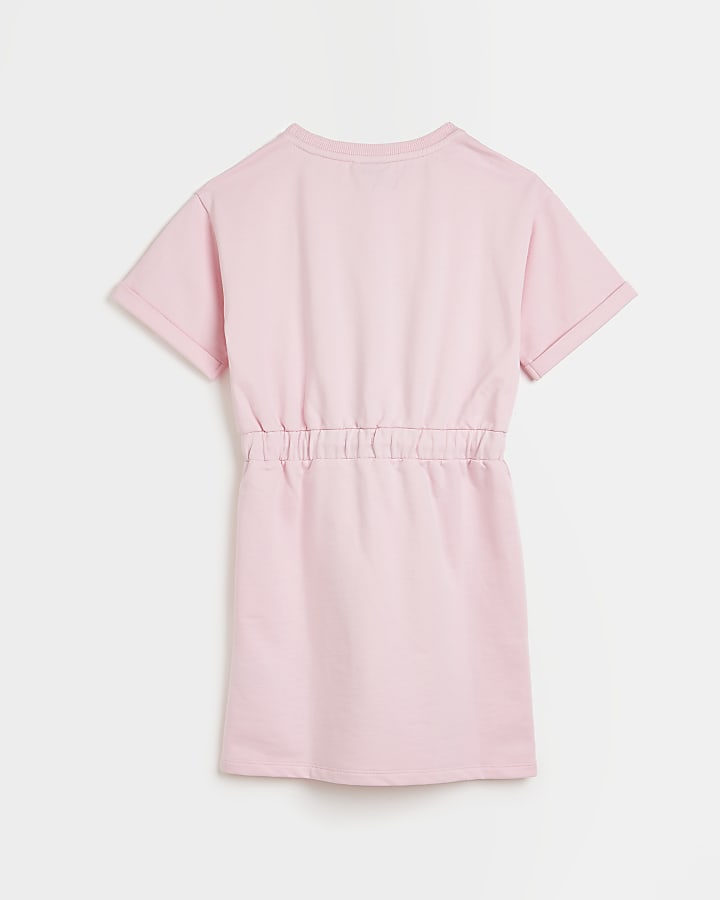 Girls pink Barbie print t-shirt dress