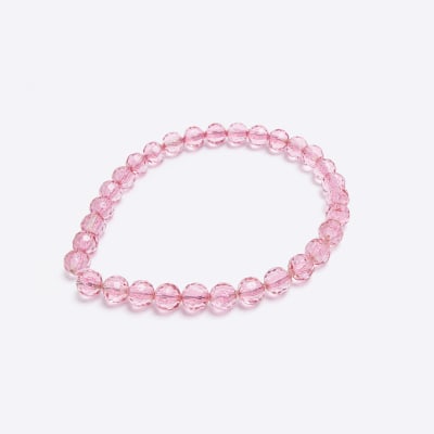 Girls pink Beaded headband