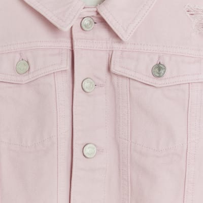 River island best sale pink denim jacket