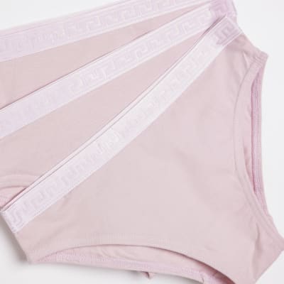 Girls pink briefs 5 pack
