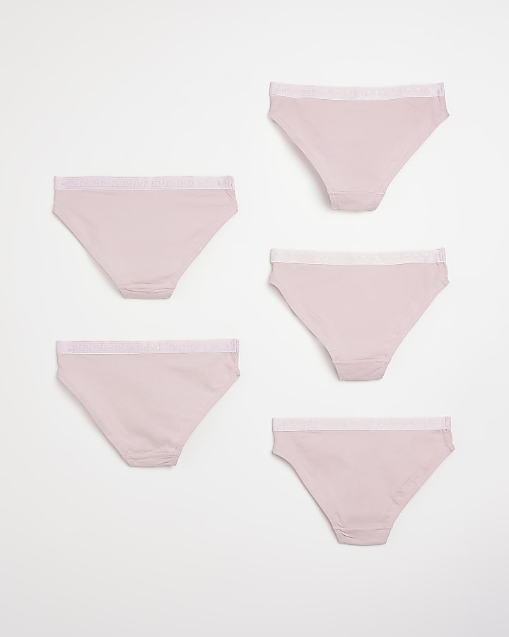 Girls pink briefs 5 pack