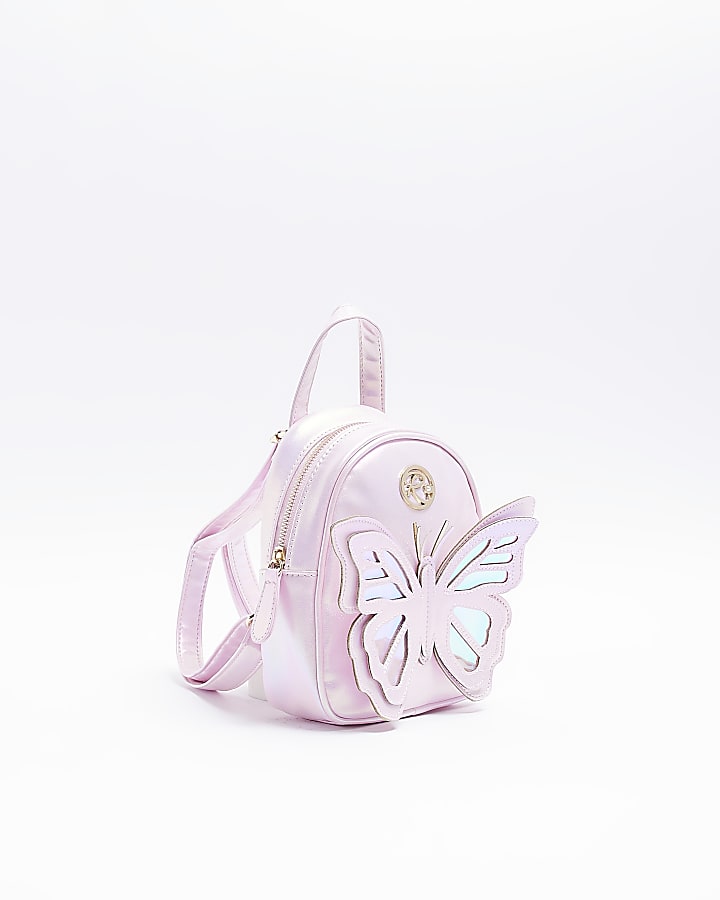 Girls Pink Butterfly Mini Backpack