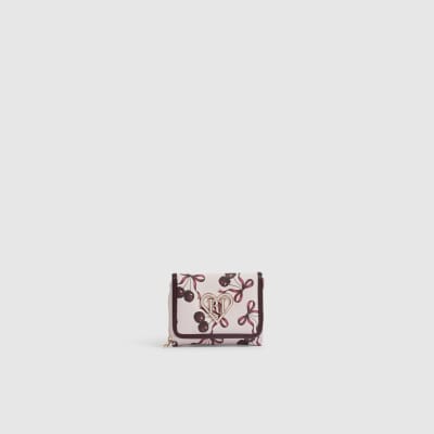 Girls Pink Cherry Bow Purse