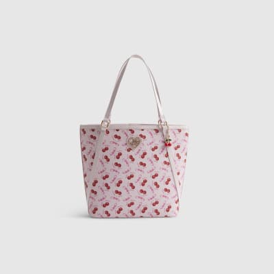 Girls Pink Cherry Shopper Bag