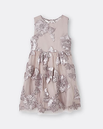 Girls pink Chi Chi butterfly detail dress