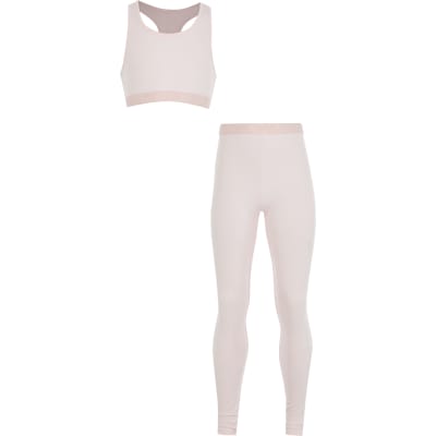 girls leggings and crop top set