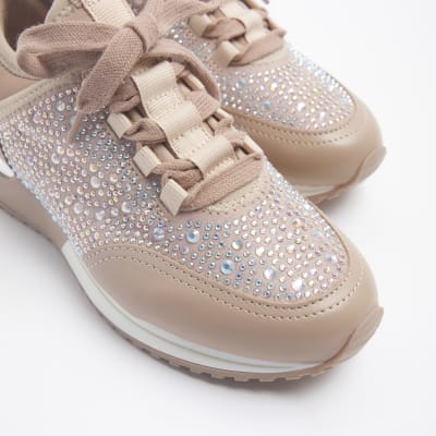 Diamante trainers hot sale river island