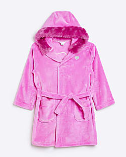 Girls Pink Embroidered Pamper Day Cosy Robe