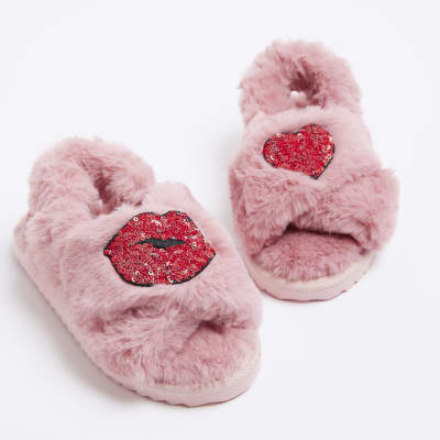 River island 2024 slippers girls